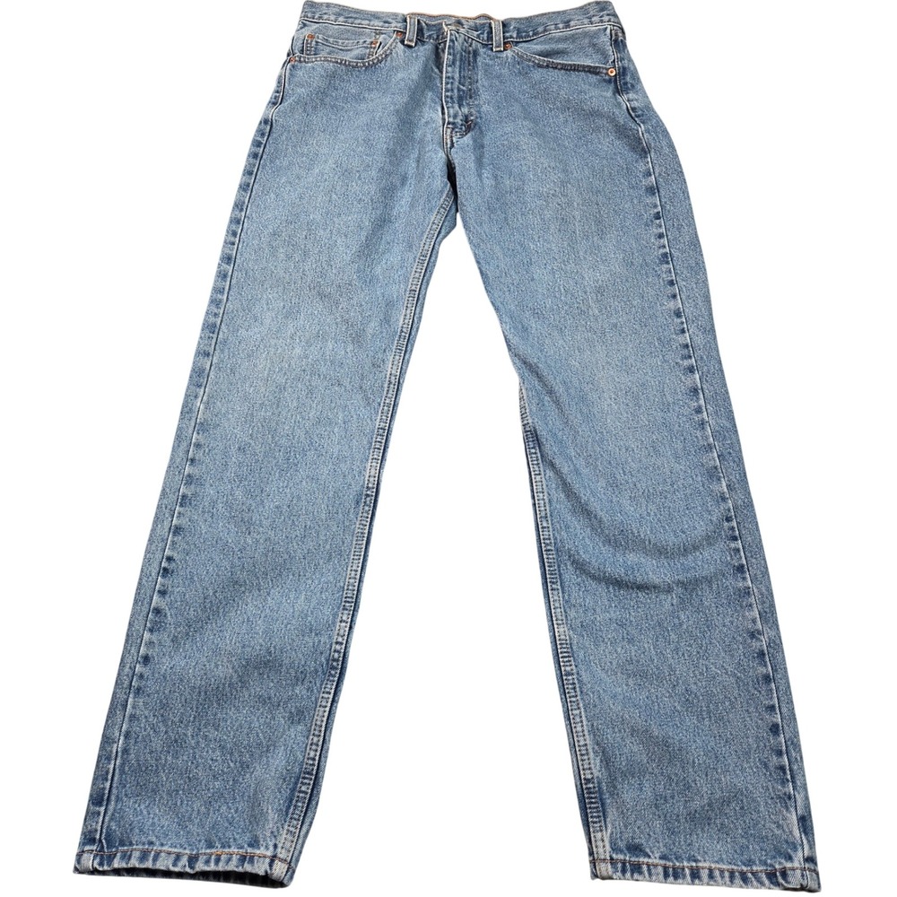 Levis 505 Jeans Mens Blue 34x31 (tag 36x34) Regular Fit Straight Leg Denim